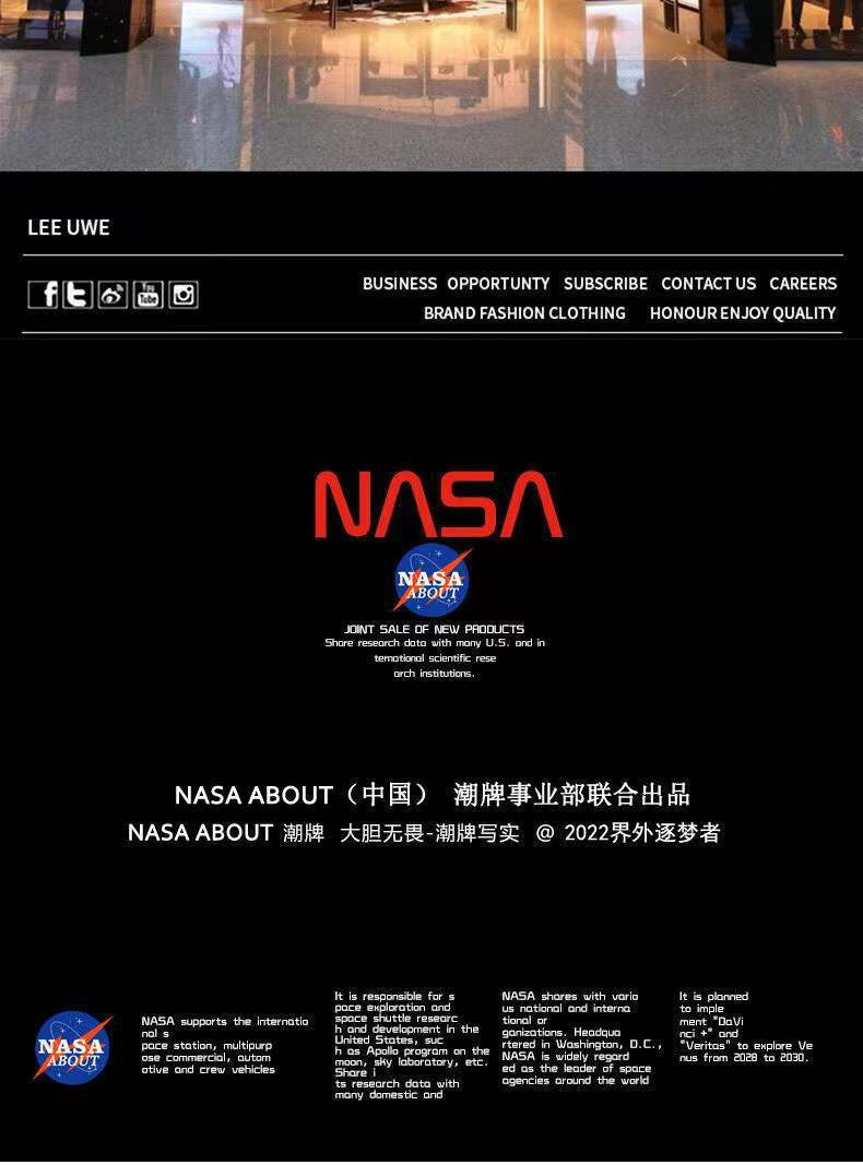 NASA冲锋衣外套男士春秋季2024新款美式潮牌男生潮流休闲夹克男女详情3