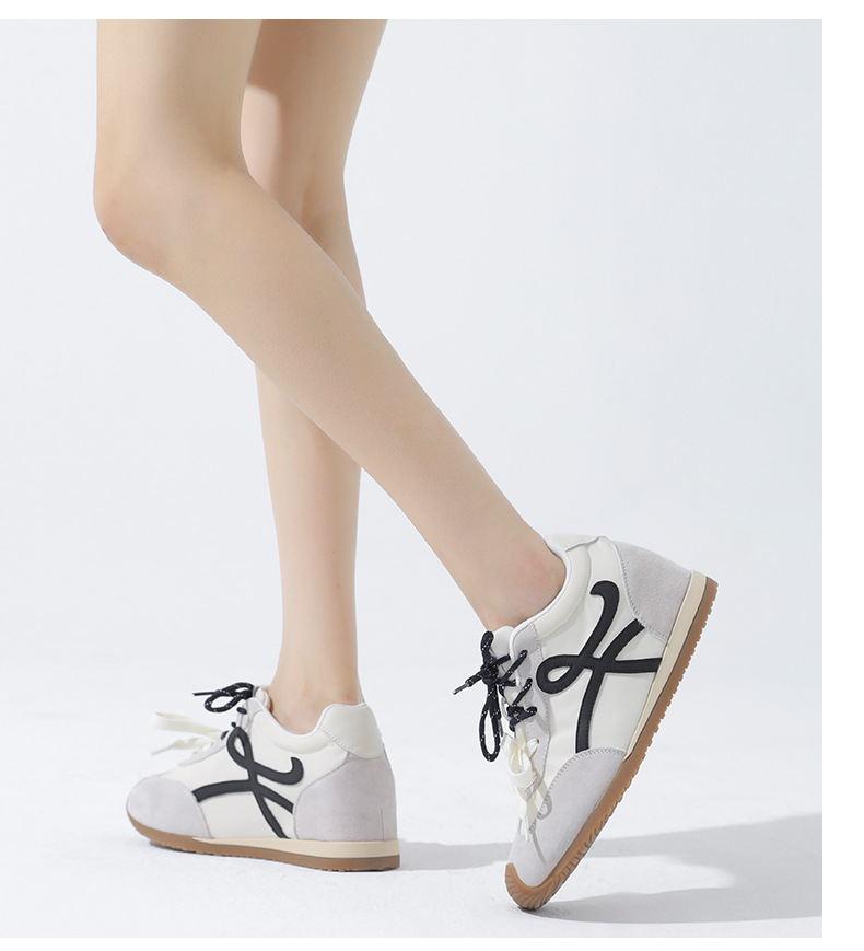 厚底休闲鞋内增高6cm小众设计女鞋2025新款百搭运动鞋复古德训鞋详情12
