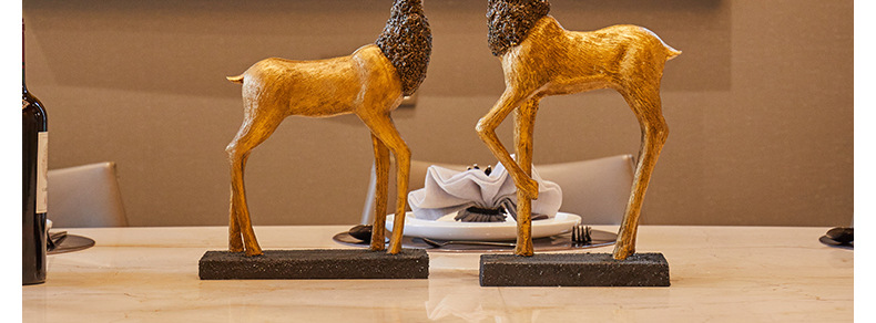 American-style elk ornaments, creative home living room TV cabinet, wine cabinet, soft furnishings, model room, housemoving gifts pic 7