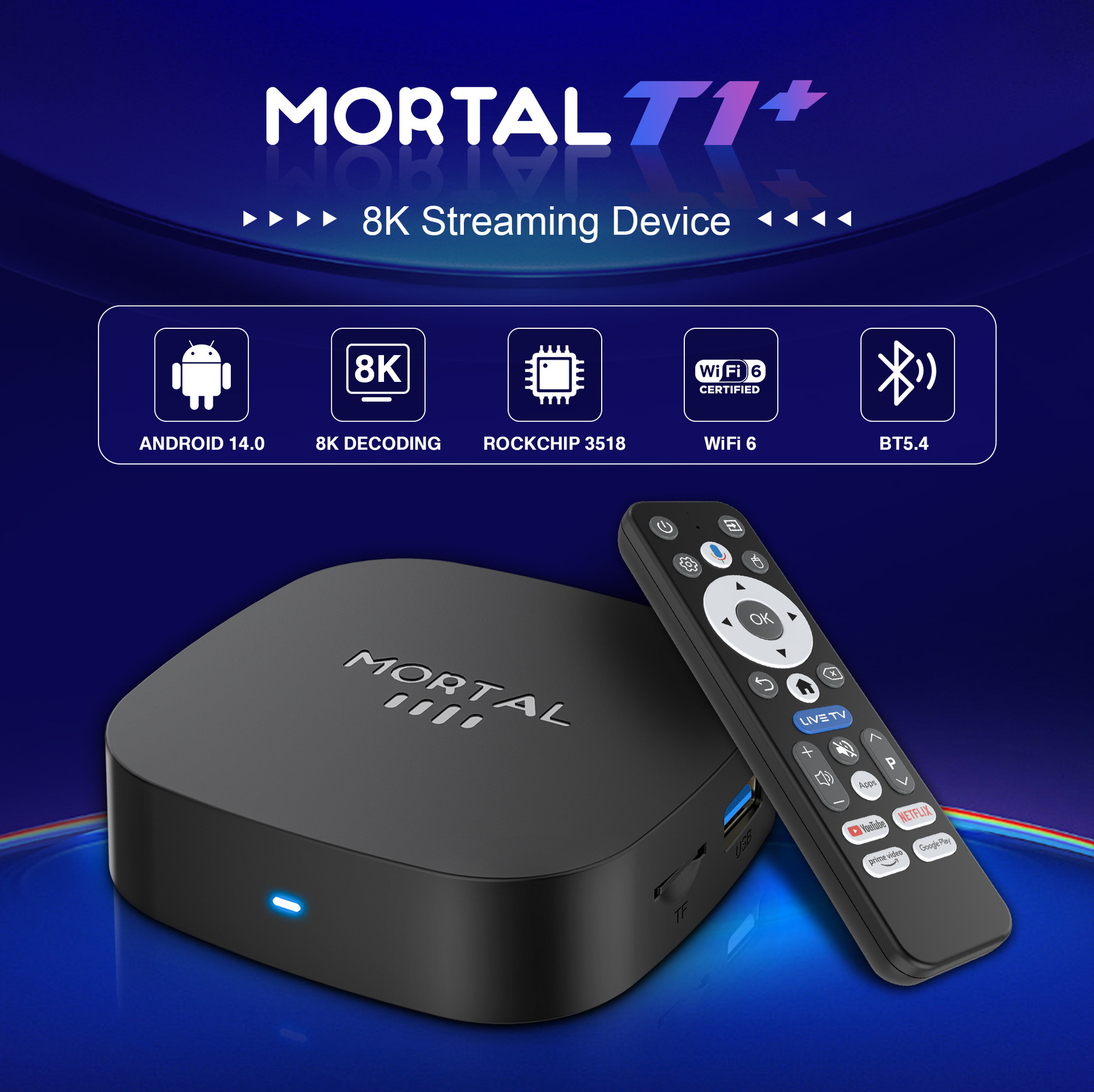 T1+ Network Set-top Box Cross-border Platform Dedicated 5G Android 14.03518 main control set-top Box TVBOX pic 7