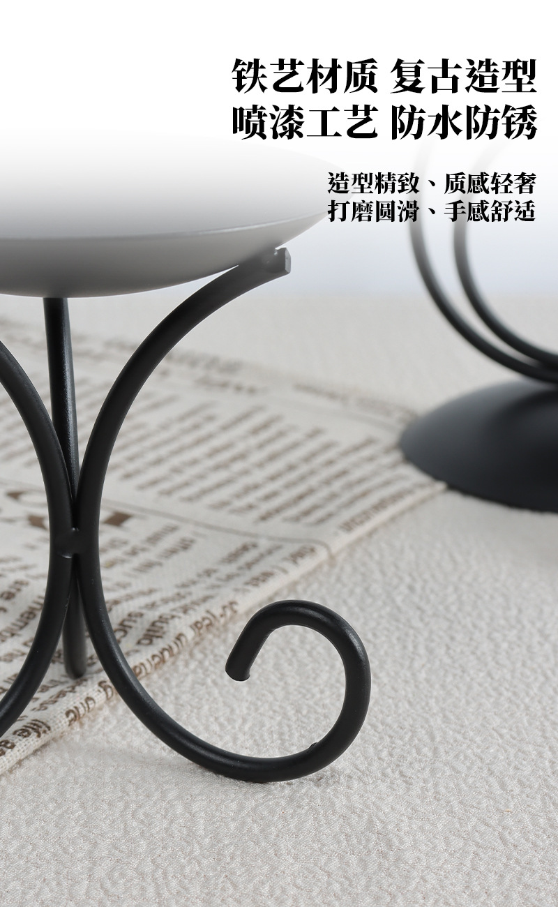 欧美简约铁艺蜡烛台浪漫烛光金属烛台家简易居装饰摆件工艺烛台详情5