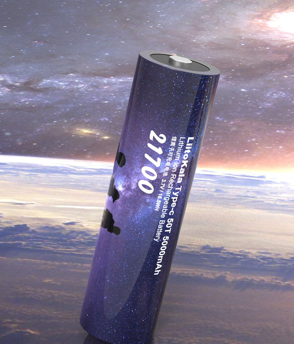 LiitoKala 50T Type-C 3.7V 21700 5000 mah large-capacity rechargeable cell lithium battery pic 3
