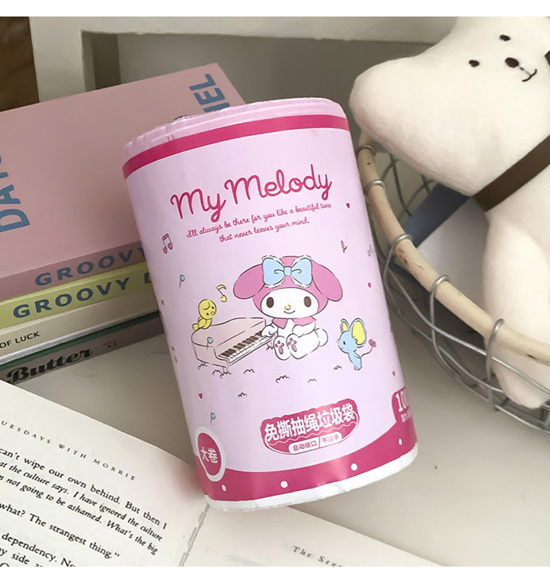 三丽鸥正版授权可爱卡通免撕抽绳垃圾袋清洁居家好物100抽美乐蒂详情5