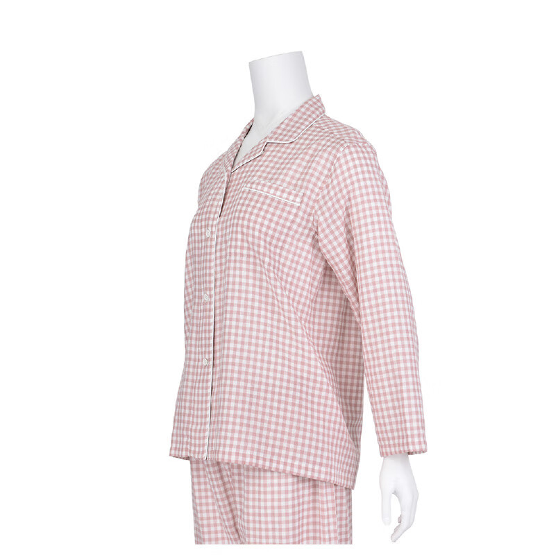 Muji pure cotton double-layer yarn pajamas and pajama pants set for men and women, high-end cotton yarn long-sleeved home wear for spring and summer pic 42