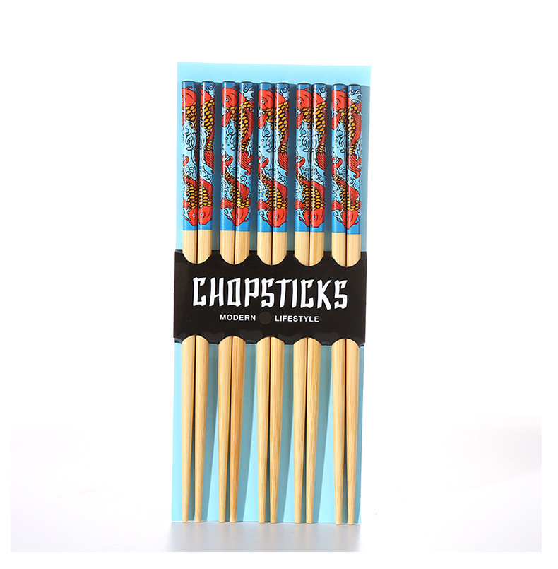 订做日式筷子礼盒5双装餐具礼品楠竹木筷子实木筷子雕刻logo定制详情9