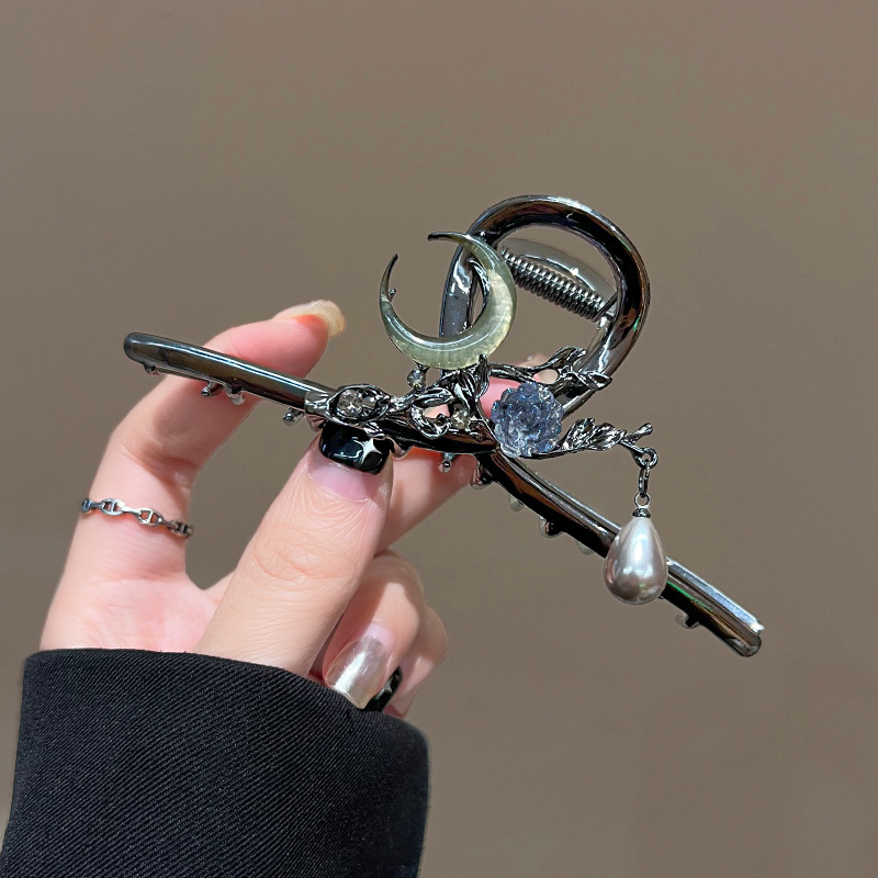 新中式国风抓夹女款2024新款高级感后脑勺发饰古风鲨鱼夹大号夹子详情1