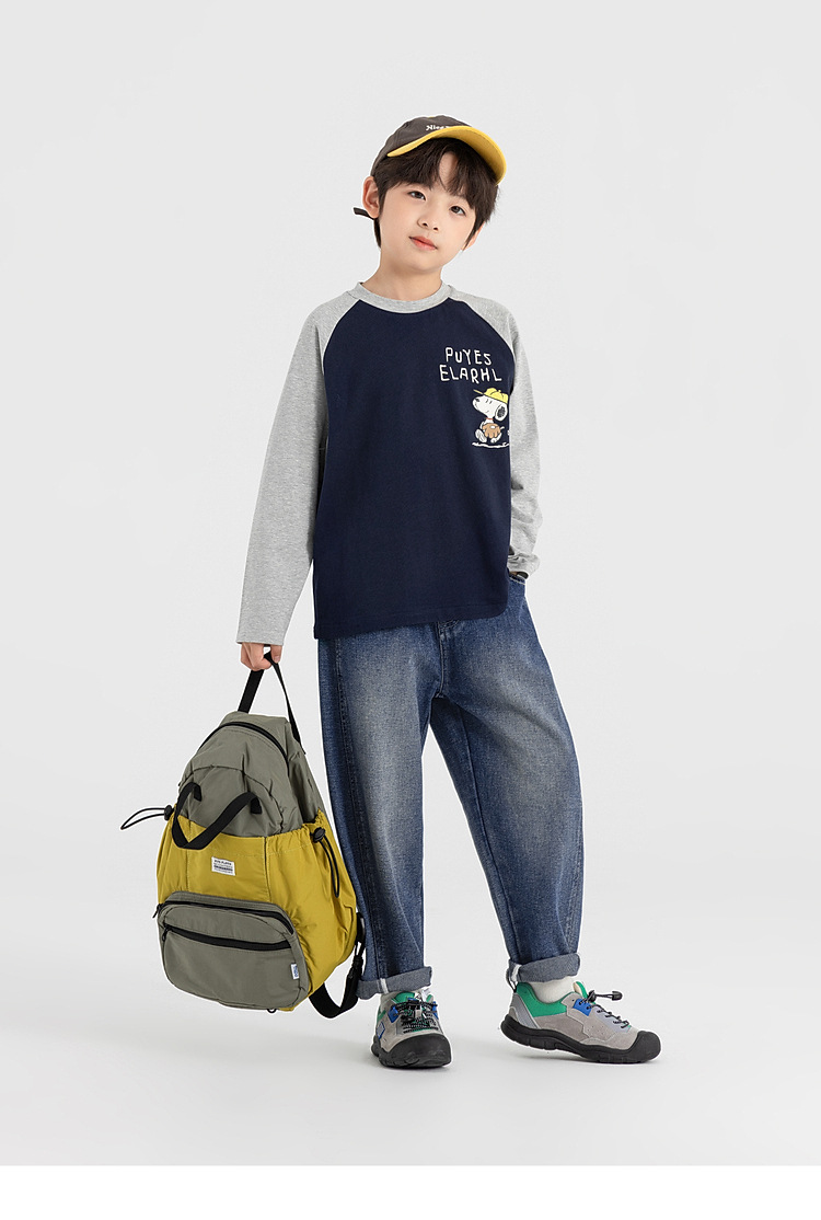 多多家男童牛仔裤2025秋季柔挺有型百搭质感儿童宽松复古休闲长裤详情30