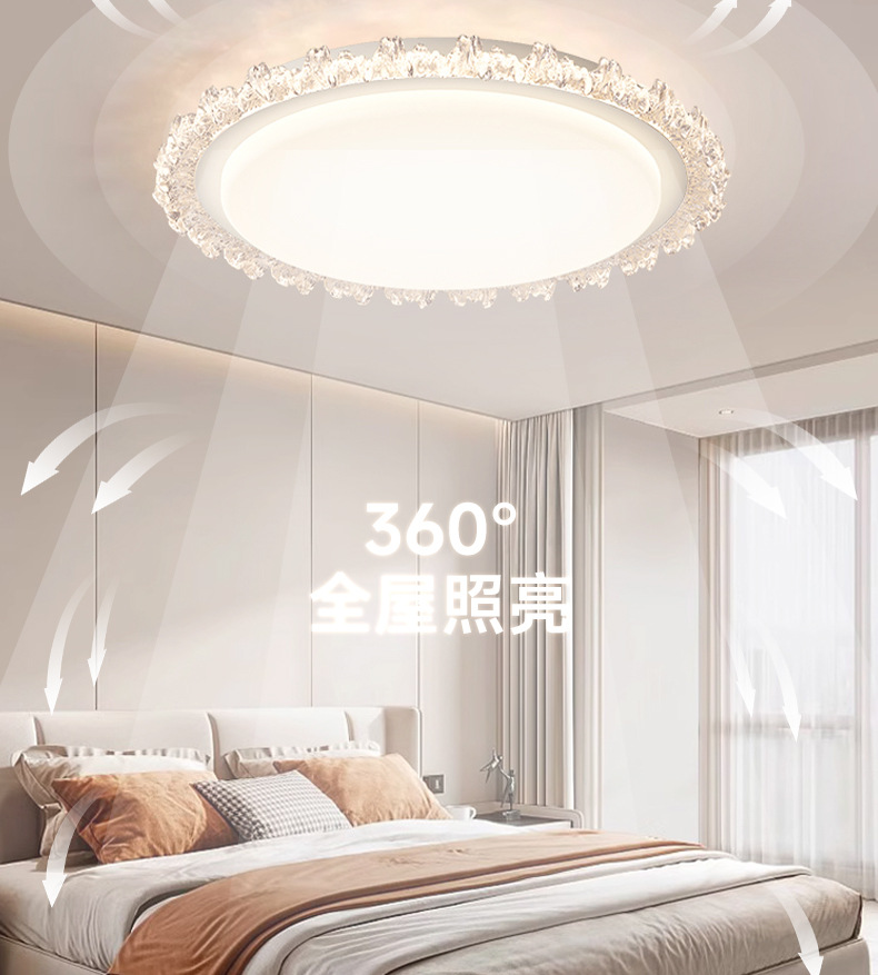轻奢客厅灯吸顶灯2024年新款水晶灯全光谱感卧室主灯圆形护眼灯具详情10