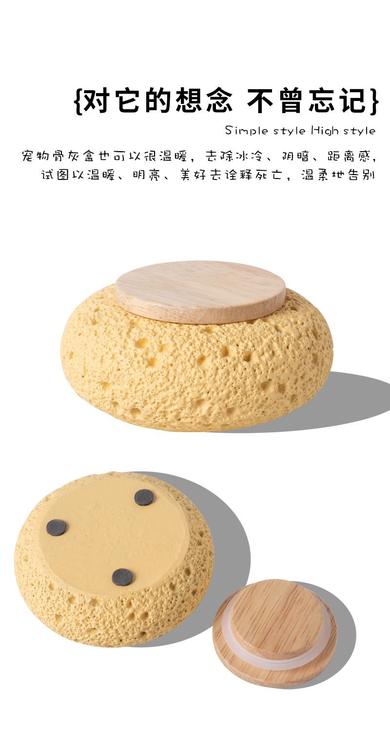 Pet urn ceramic six-color style with wooden lid, pet urn, pet funeral supplies, pet funeral souvenirs pic 8