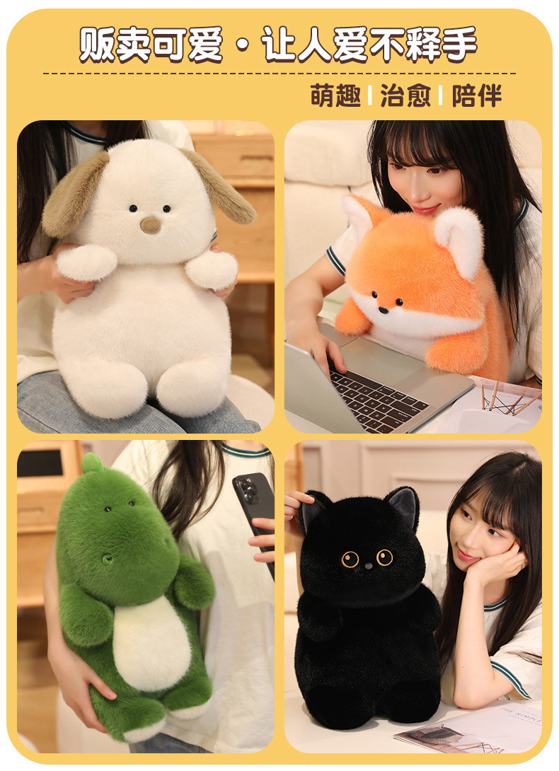 Lazy Animal series dolls, little fox plush toys, sleeping table companions, plush figurines, birthday gifts for children pic 8