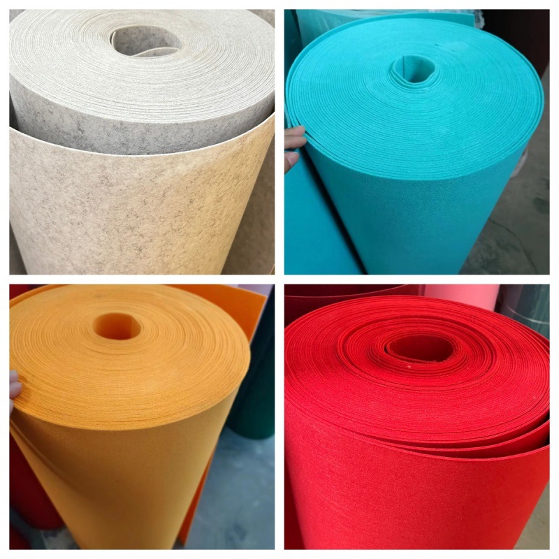 彩色化纤毛毡装饰材料 背胶自粘毛毡布 幼儿园环创手工DIY不织布详情8