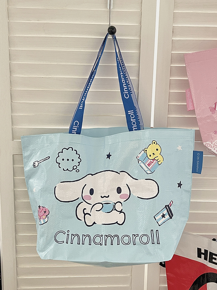 三丽鸥正版授权编制袋凯蒂猫可爱库洛米折叠便携购物袋手提单肩包详情11