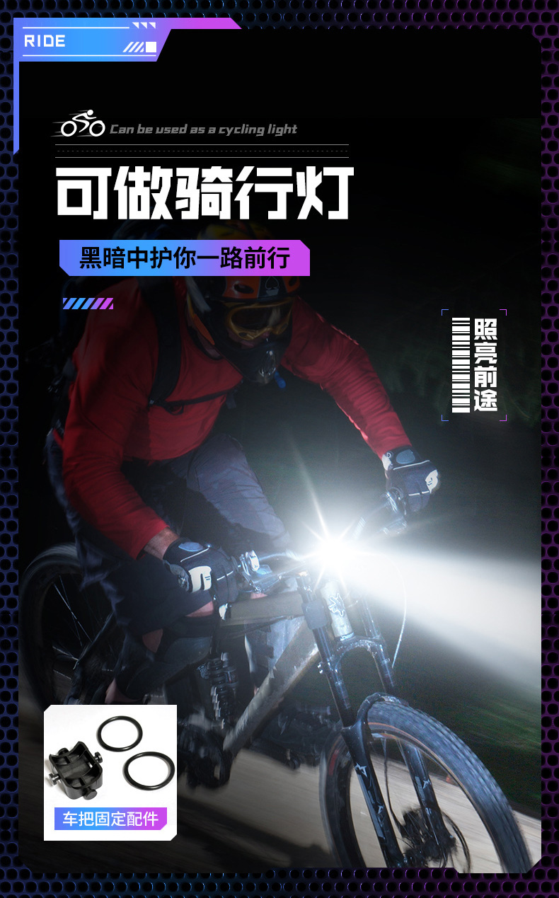 Cross-border multi-functional LED high-intensity flashlight, mini magnetic keychain lamp, USB charging outdoor cap clip lamp pic 7