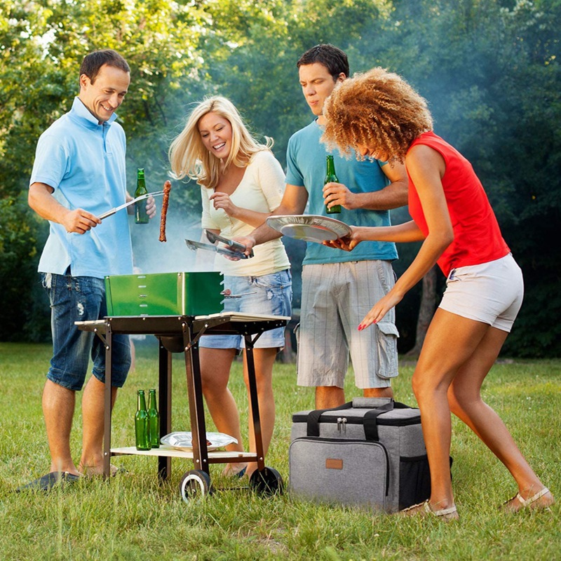 亚马逊保温包大容量野餐露营包牛津布便当包上班上学午餐包详情12