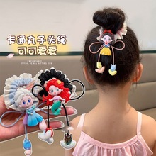 彩虹编织儿童头绳发圈扎头发可爱卡通公仔皮筋diy发饰皮套女批发详情3