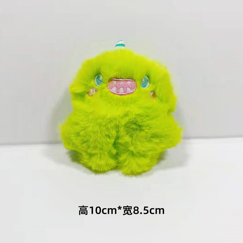 卡通毛绒独角小怪兽公仔胸针可爱日系彩色笨笨玩偶挂件装饰潮品详情20