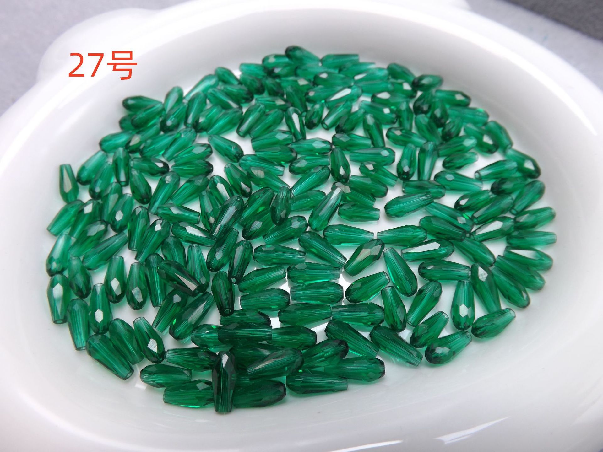 4mm*9mm长水滴人鱼泪晶晶diy水晶饰品配件玻璃珠子长水滴晶晶配件详情19