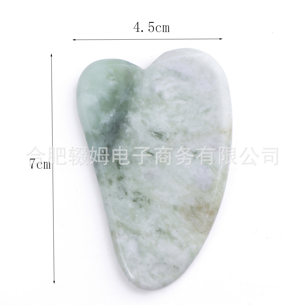 玉石刮痧板拨筋点穴脸部头疗牛角刮痧板刮痧片甲翠绿刮痧板跨境详情4