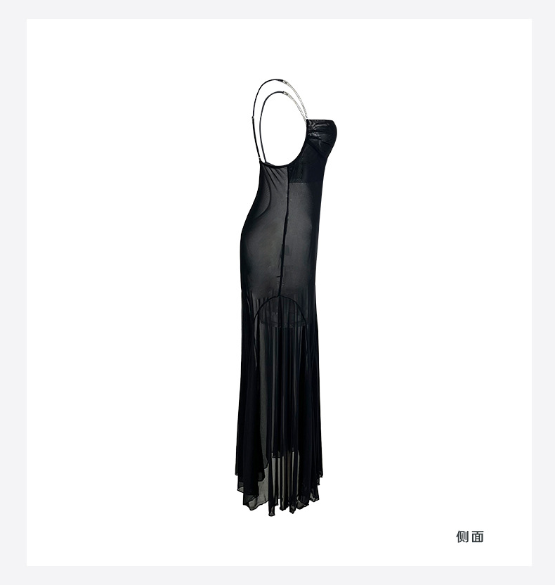 Cross-border best-selling French tulle nightgown, long, sweet and pure, see-through, multi-color sexy home wear supply 879 pic 6