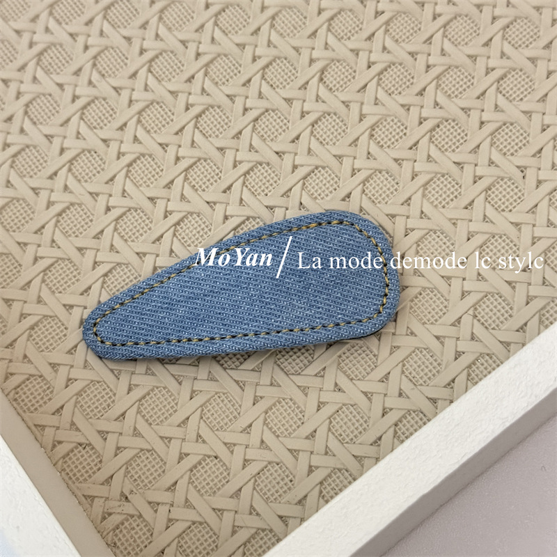 复古简约牛仔蓝高级感新款发夹碎发发卡刘海BB夹气质百搭侧边夹子详情14