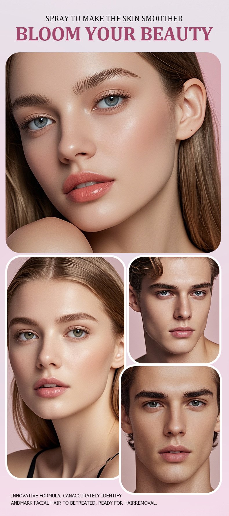 跨境专供FORMBO毛发识别喷雾配脱毛刀净肤清洁温和脱毛喷雾批发详情8