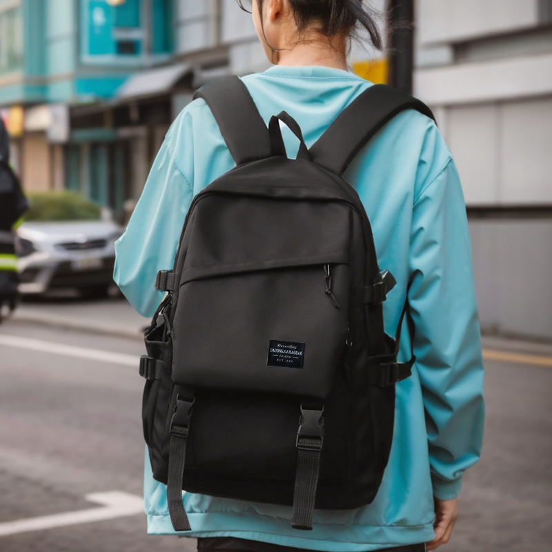 跨境双肩包潮流简约户外情侣背包男大容量初中高中大学生书包批发详情15