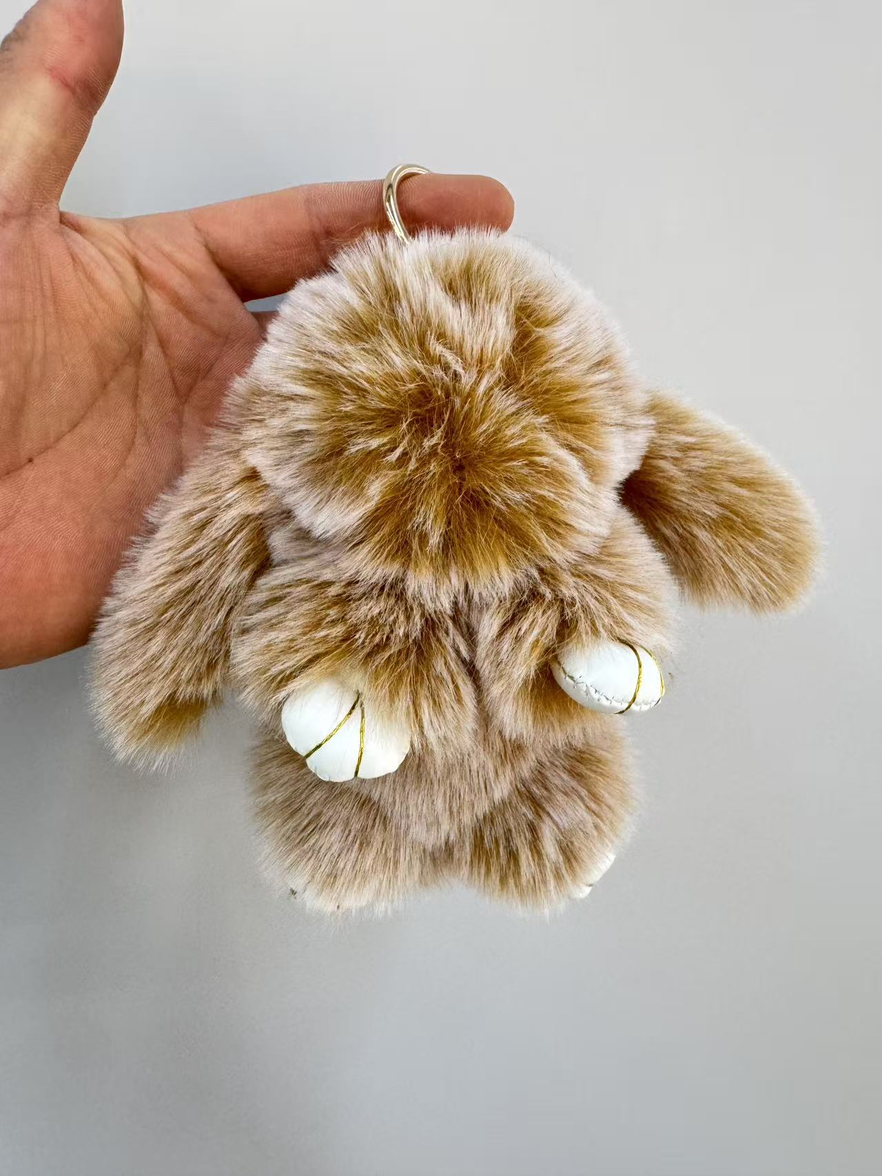 厂家批发仿獭兔毛装死兔挂件可爱小兔子包包手机车饰挂件萌兔饰品详情9