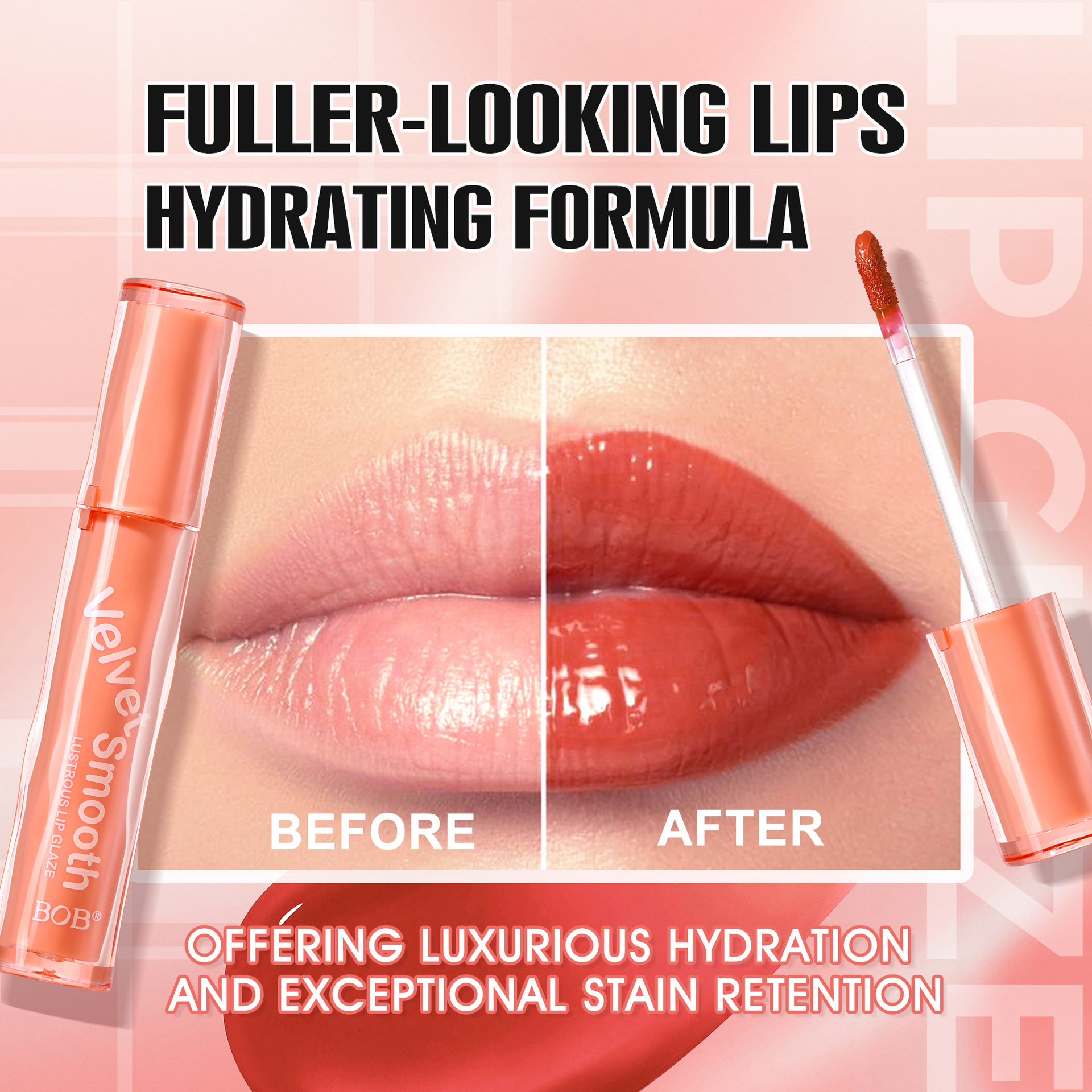 Cross-border bob Bai Mei Water-like Lip Gloss pic 2