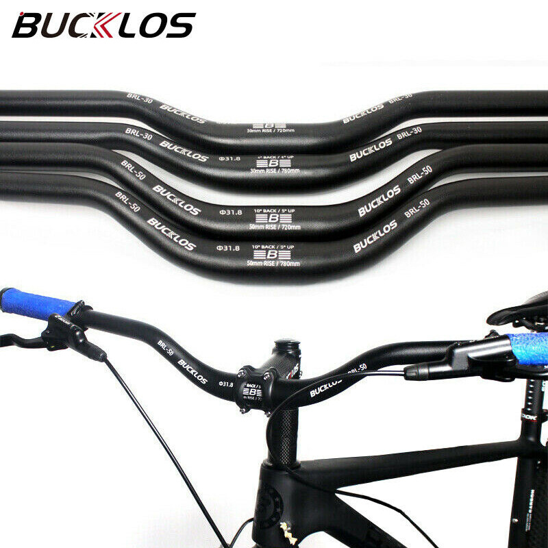 BUCKLOS mountain bike handlebars, aluminum alloy rappelling handlebars, horizontal folding bike lifting handlebars, 90mm swallowtail handlebars pic 1