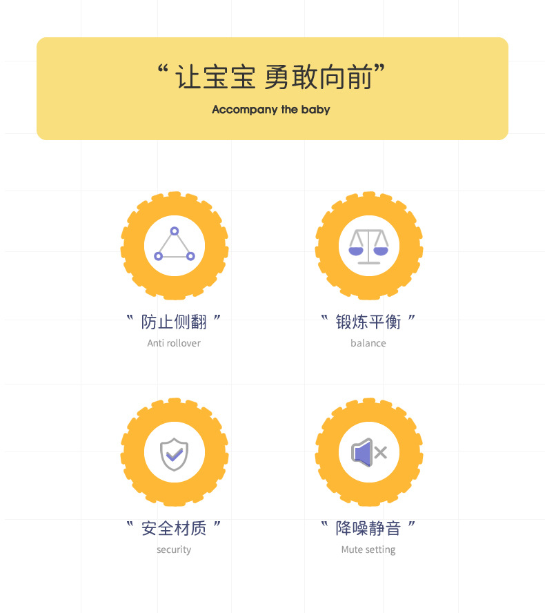 儿童滑行车1一3岁宝宝学步车无脚踏2岁女男孩小童滑行四轮溜溜车详情3