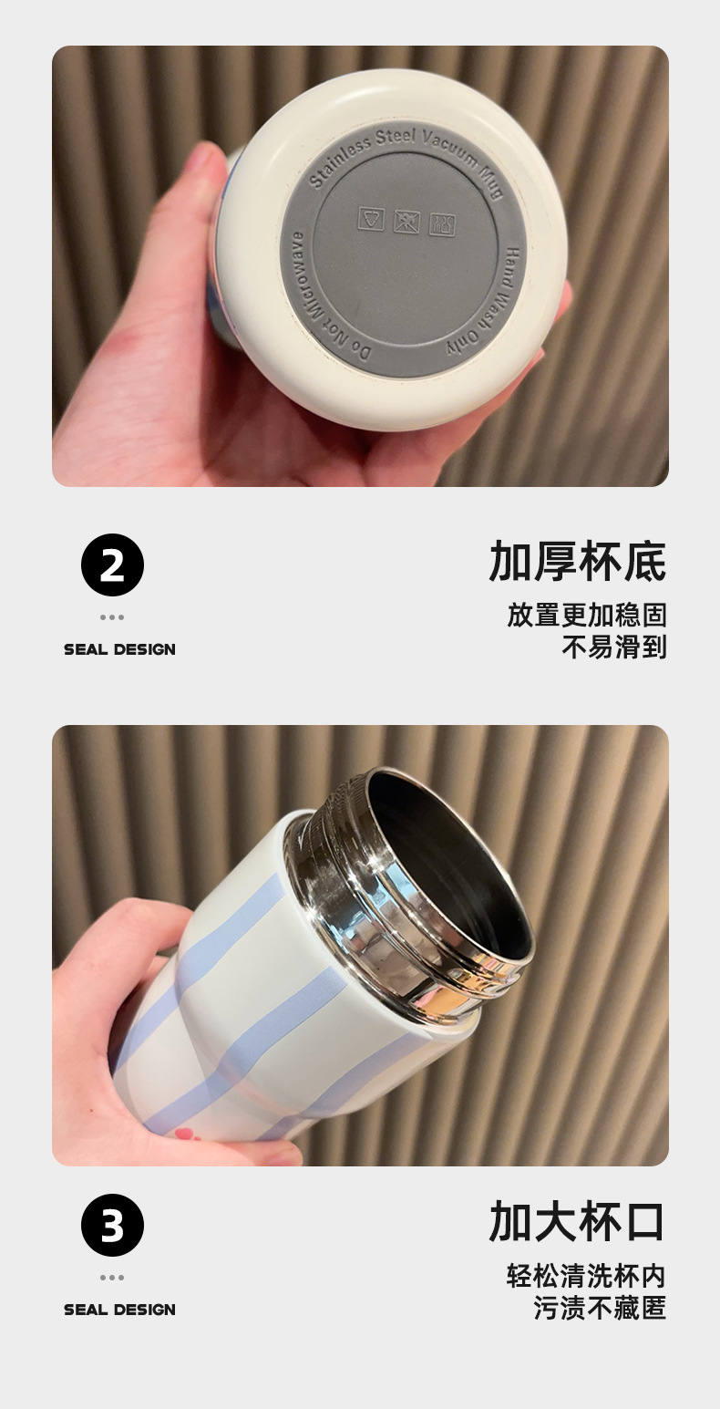 新款卡通保温杯可爱小猫大容量冰霸杯高颜值女生手柄杯吸管杯详情15