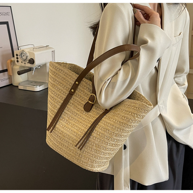 草编大容量包女包编织夏天沙滩女2024新款包包单肩手提托特包大包详情12