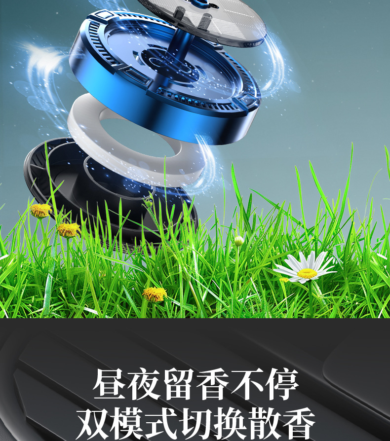 New cross-border car solar helicopter ornaments, car aromatherapy perfumes, tech-savvy car interior fragrances pic 7