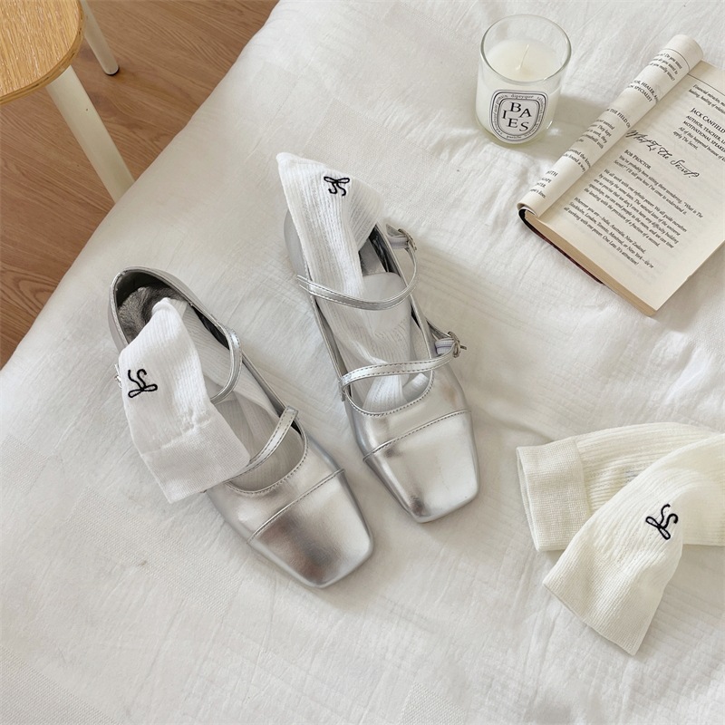 【吊线】夏季薄款女袜蝴蝶结中筒袜透气防臭JK吸汗堆堆袜纯色袜子详情4