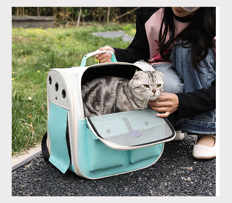 宠物用品猫包外出双肩宠物包大容量透气便携出行宠物猫狗背包详情27