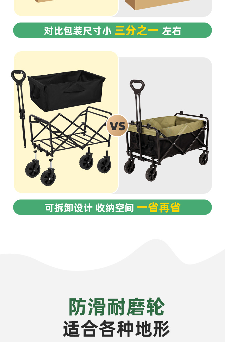 摆摊车户外可拆卸折叠营地车露营车小推车野餐车拖车轻便耐用详情5