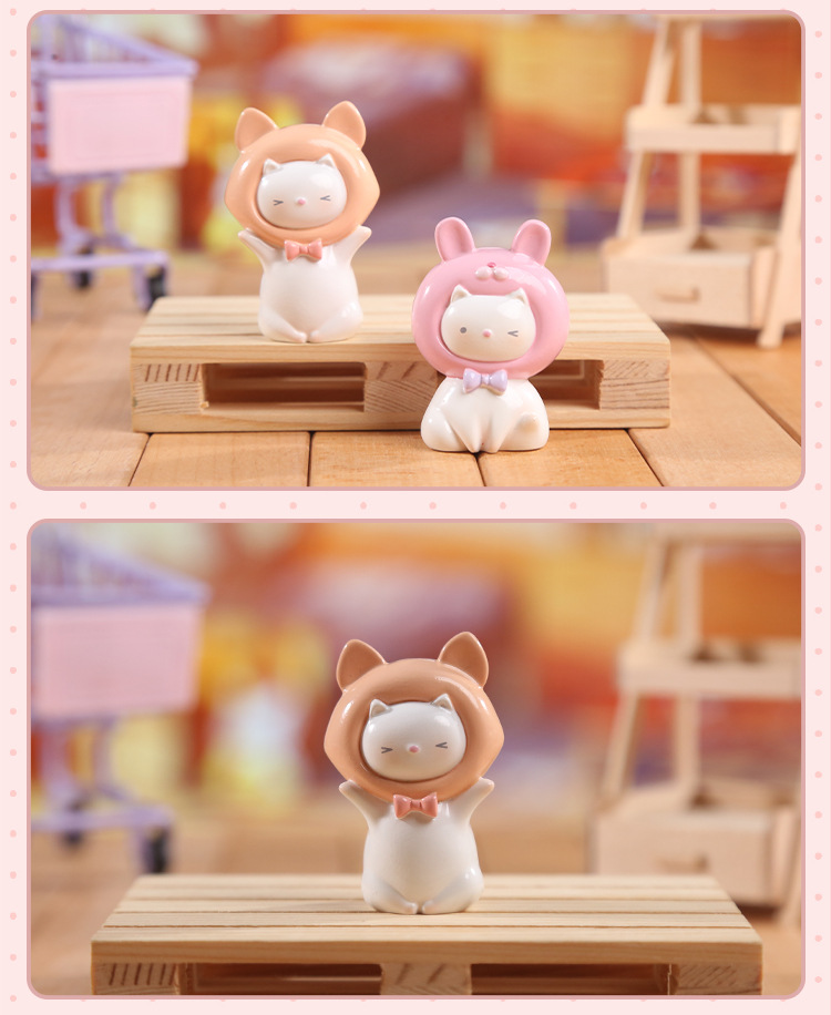 Creative and cute two-cartoon desktop ornaments for my cat, birthday gifts, blind boxes, figurines wholesale, healing and adorable beads pic 13