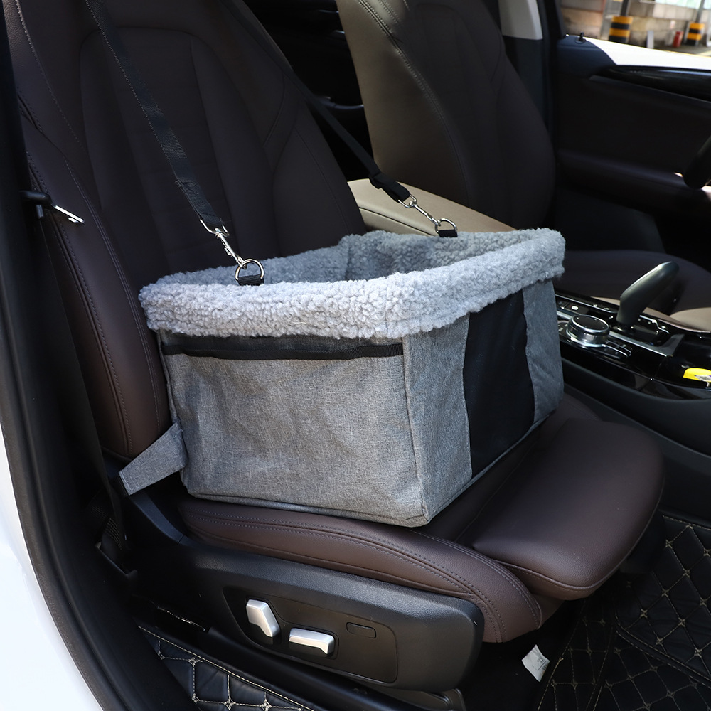 Rongka Pet Cross-border Pet Car Seats, pet car supplies, lamb fleece warmth, comfortable pet beds for cats and dogs, pet bags pic 10