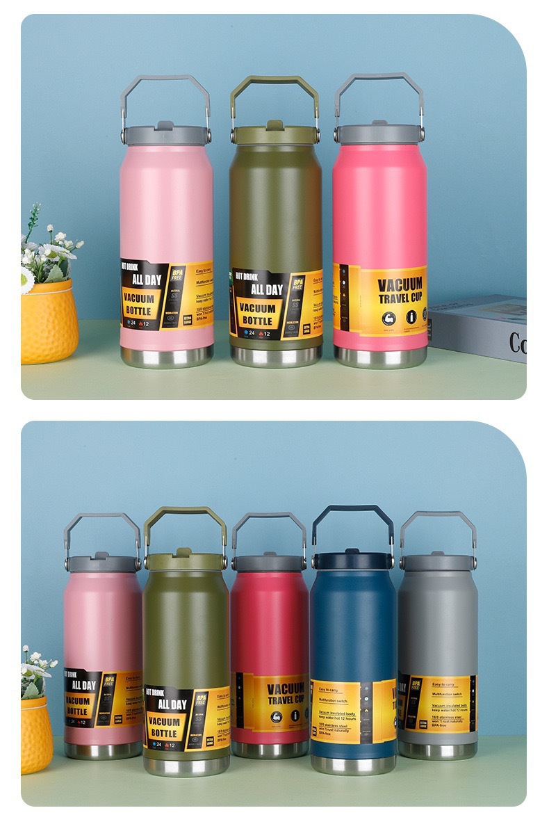 跨境时尚大容量不锈钢保温杯车载便携汽车杯户外登山随行运动水壶详情6