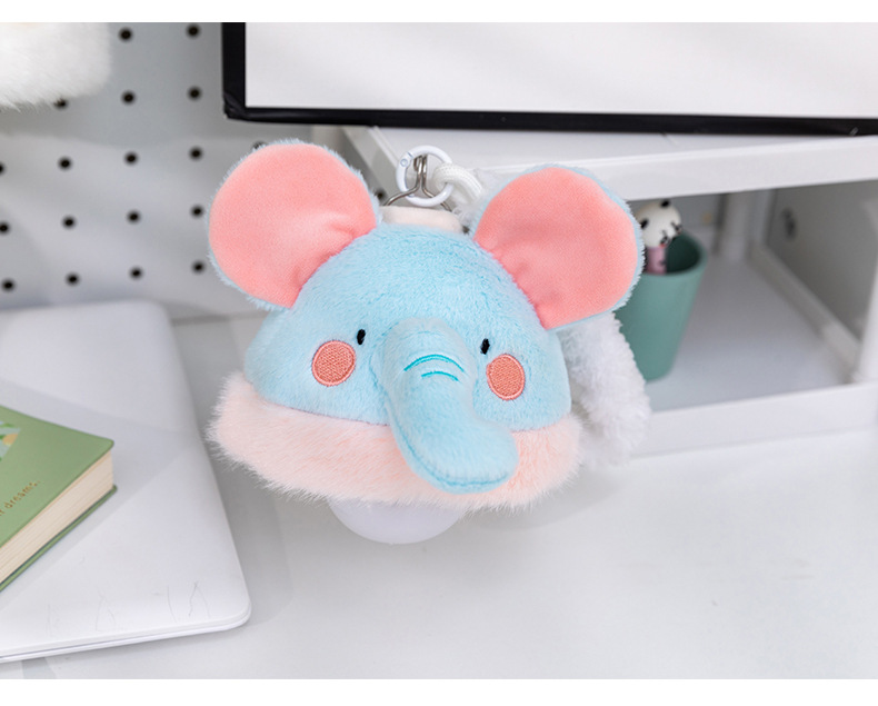 卡通可爱动物毛绒玩具吊灯可调节亮度三挡可调兔子小蓝象玩偶公仔详情17