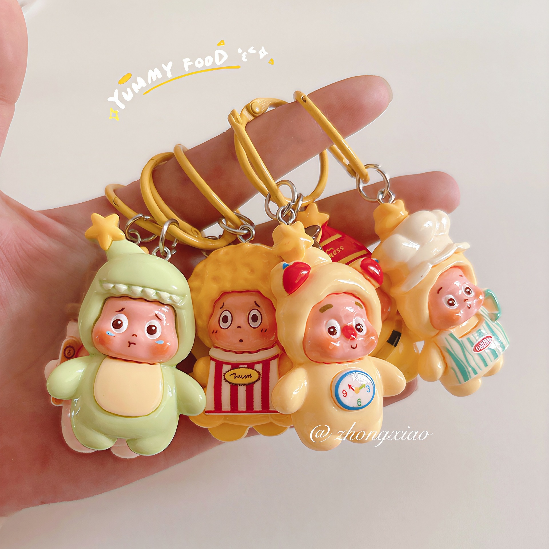 Cute large cartoon star character keychain pendant, creative bag pendant, backpack accessory, best friend and couple gift pic 4