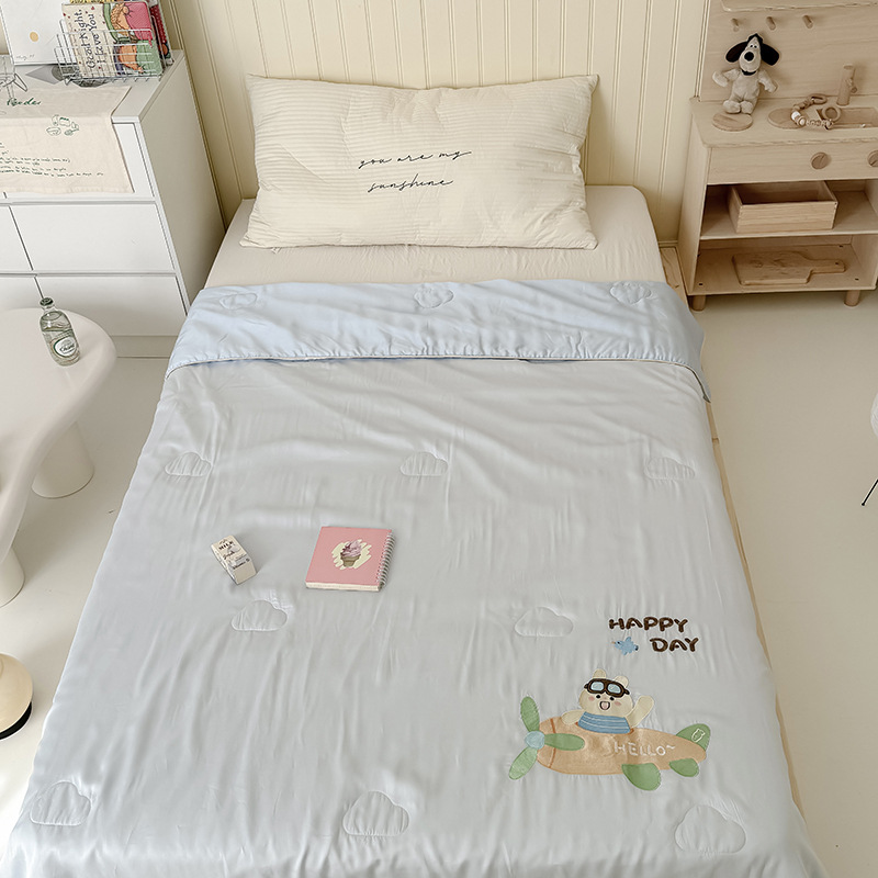 A类亲子款60支兰精天丝儿童夏被婴幼儿空调夏凉被午睡学生薄被子详情30