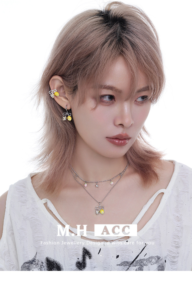 【 Customization 】 Dopamine Lemon Story Series Earrings, original design for women, sweet and fresh summer stud earrings pic 4