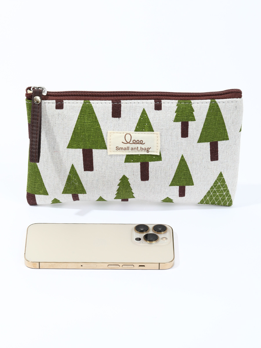 Cross-border large linen makeup bag, multi-functional, hand-held bag, mobile phone coin purse, makeup storage bag, customizable pic 16