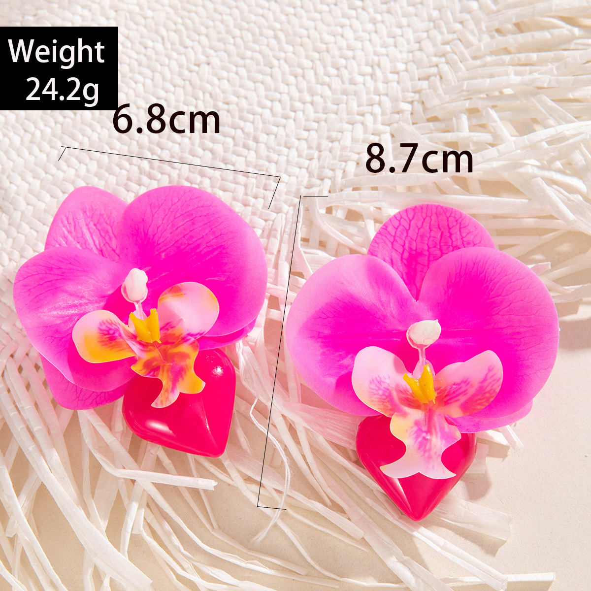 欧美跨境饰品时尚不规则立体花朵设计耳饰夸张彩色烤漆花瓣耳环详情38