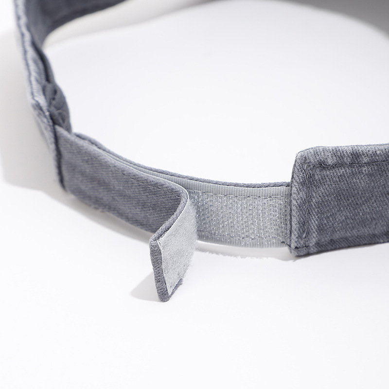 Personalized denim hollow top cap, casual solid color breathable buckle baseball cap, adjustable size, outdoor sun protection cap pic 7