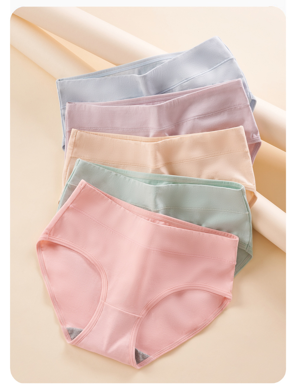 内裤纯棉a类棉女士秋冬透气抗菌裆中腰无痕大码女生少女式内裤头详情15