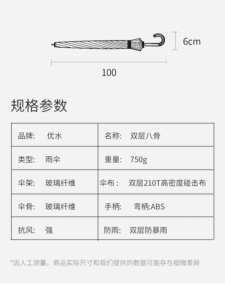 17Y双层自动弯柄伞晴雨两用女长柄雨伞男士大号加厚加固防风双人详情36