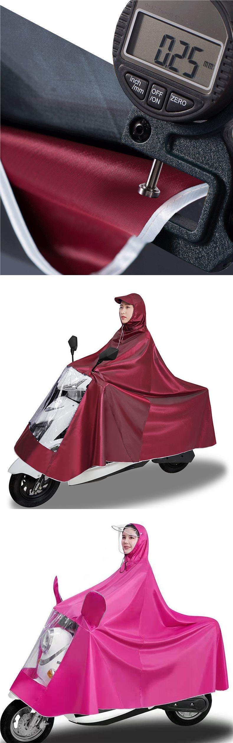 Electric bike raincoat, motorcycle, electric bike rain cover, face protection, riding, enlarged and thickened, long single man, men and women, rainproof against heavy rain pic 3