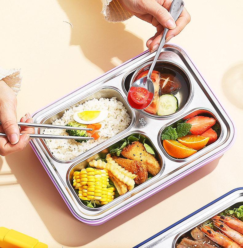 学生带饭饭盒不锈钢保温饭盒送饭专用独立分格密封防窜味午餐盒详情8